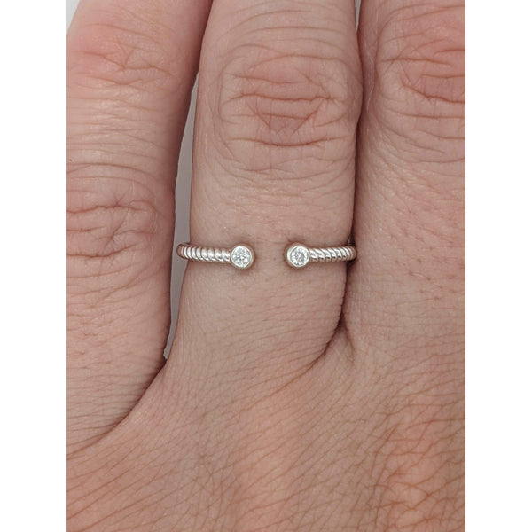 Open Rope Ring Open Ring Diamond Rope - Precious Knots